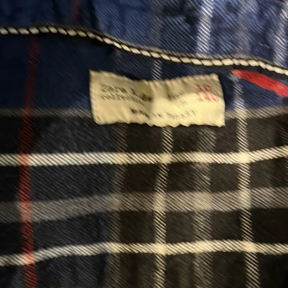 Zara boys blue plaid flannel button up shirt size 10